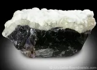 Strontianite on Calcite over Fluorite