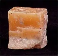 Salmon Calcite Rhomb