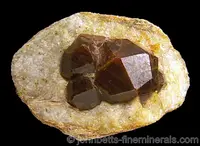 Almandine in Quartz Nodule