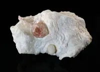 Red Analcime with Thaumasite
