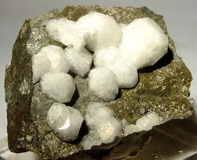 White Analcime Crystal Cluster