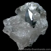 Dipyramidal Anatase In Quartz