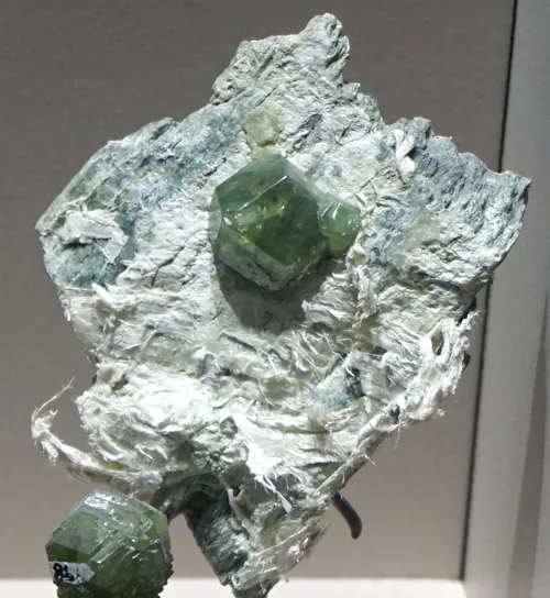 Andradite (Demantoid) on Serpentine