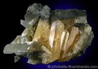 Golden Anglesite Crystals in Vein