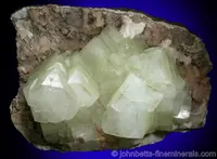 Light Green Apophyllite on Stilbite