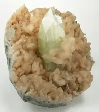 Pointed Apophyllite on Stilbite Matrix