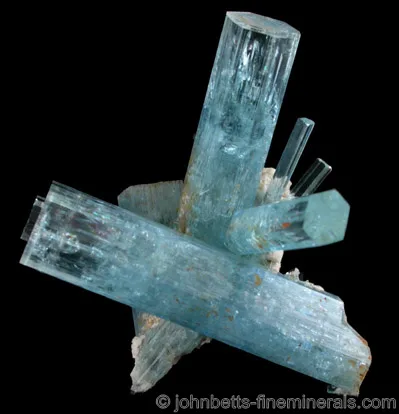 Intersecting Aquamarine Crystals