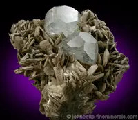 Aquamarine on Muscovite Matrix