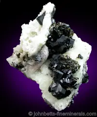 Babingtonite on Yellow Prehnite