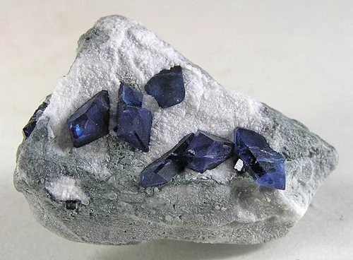 Several Benitoites On Matrix