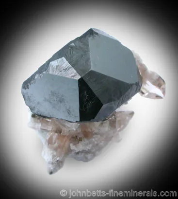 Complex Bixbyite Crystal with Topaz