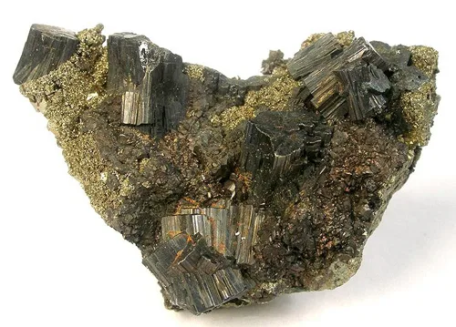 Bournonite Clusters with Pyrite