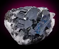 Lustrous Cogwheel Bournonite on Quartz