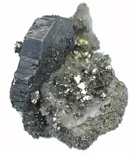 Striated, Tabular Bournonite