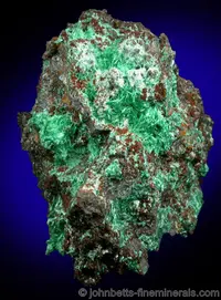 Brochantite on Hematite