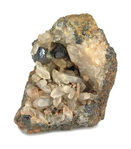 Brookite Crystals in Quartz