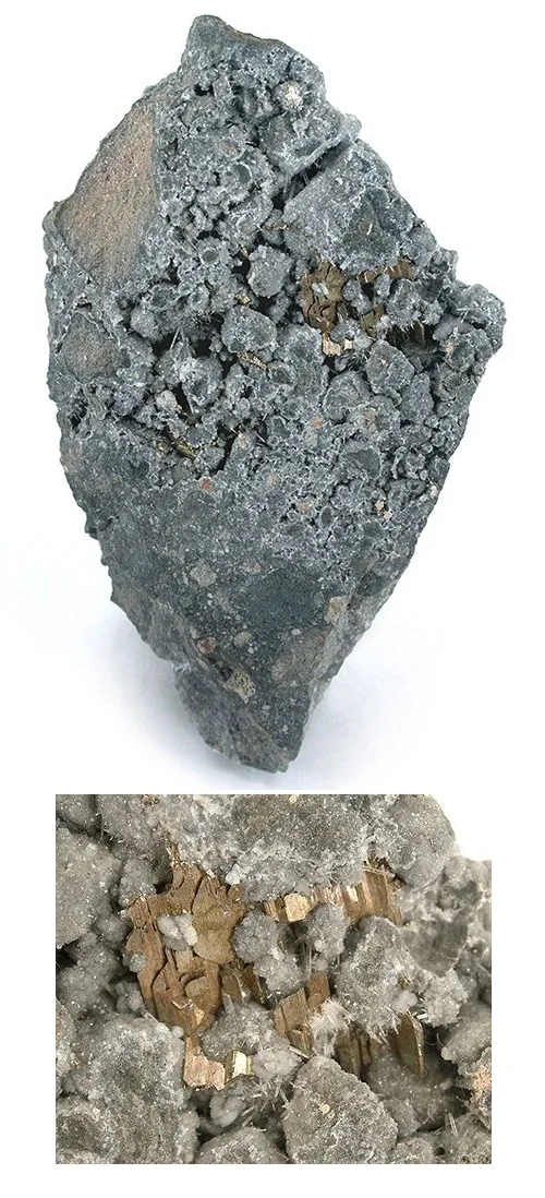 Platy Calaverite in Matrix