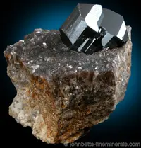 Lustrous Cassiterite on Matrix