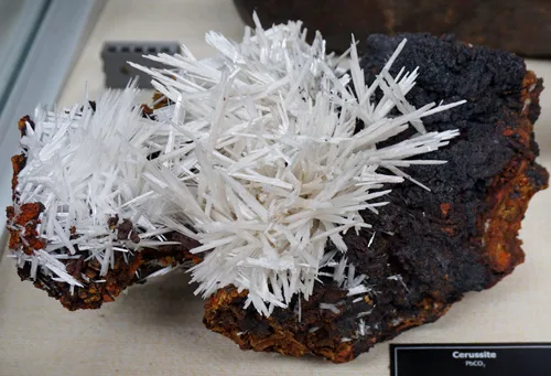 Dense White Cerussite Sprays