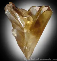 Golden V-twinned Cerussite
