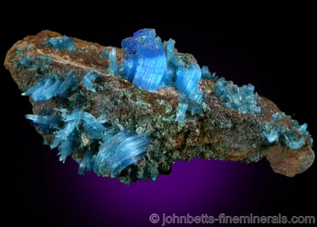 Chalcanthite Crystals on Matrix