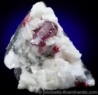 Cinnabar Crystals on Dolomite