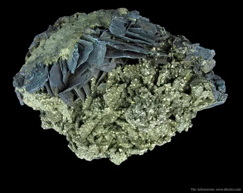 Covellite Crystals with Pyrite