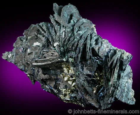 Covellite Crystals with Pyrite