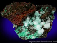 Cuproadamite with Calcite