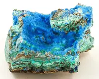 Cyanotrichite with Malachite