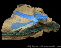 Cyanotrichite Veins in Matrix