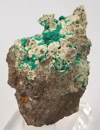 Dioptase Sprays on Matrix