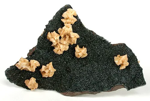 Dolomite Rosettes on Contrasting Hematite