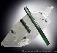 Green Elbaite in Quartz Matrix