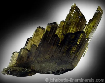 Transparent Epidote Crystal Cluster