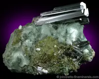 Lustrous Epidote on Matrix