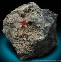 Erythrite Crystals on Quartz Matrix