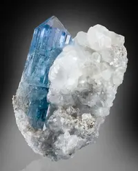 Blue Euclase in Calcilte