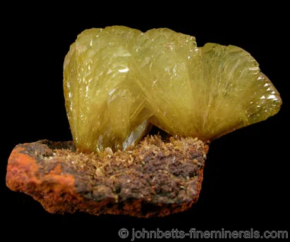 Fan-shaped Adamite Crystals