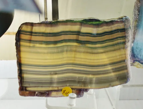 Banded Yellow and Green Fluorite