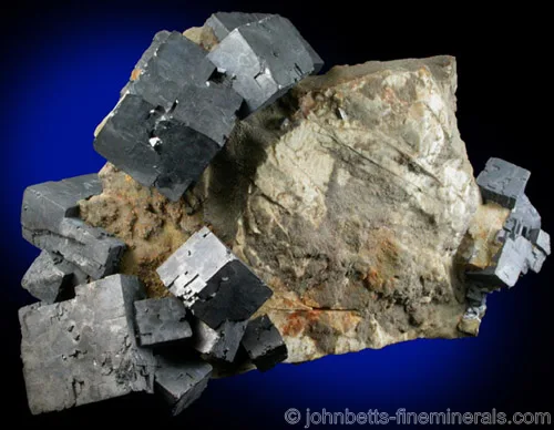 Galena Cubes on Matrix