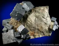 Galena Cubes on Matrix