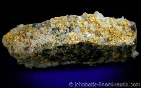 Yellow Greenockite on Quartz