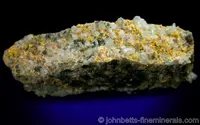 Yellow Greenockite on Quartz