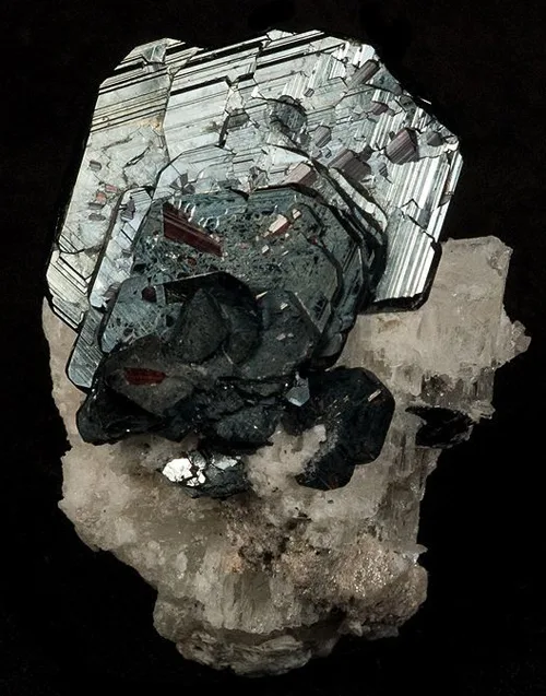 Thick Tabular Hematite with Rutile