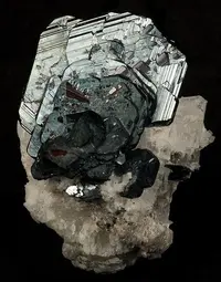 Thick Tabular Hematite with Rutile