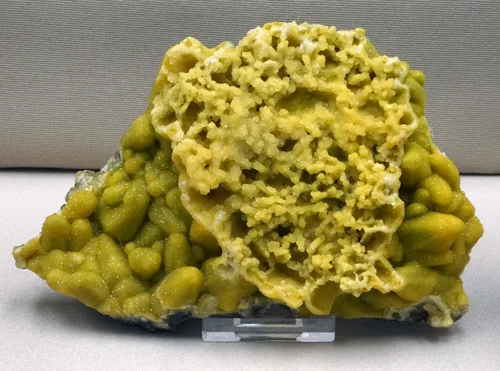 Yellow Hemimorphite After Calcite