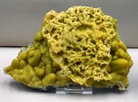 Yellow Hemimorphite After Calcite
