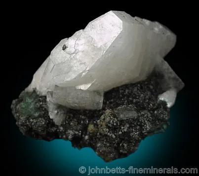 Large White Heulandite on Matrix