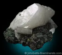 Large White Heulandite on Matrix